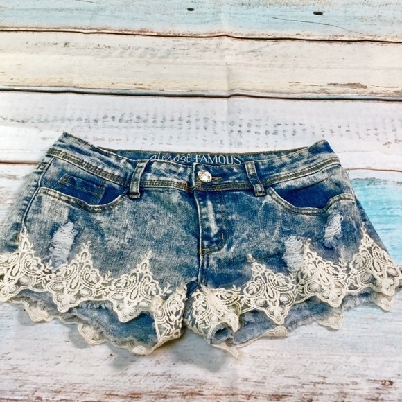 Almost Famous Acid Washed Shorts - Picture 1 of 7